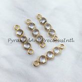 Crystal Quartz Gemstone Connectors, Crystal Quartz Bar Connectors, Wholesale Connectors, Sold By Piece